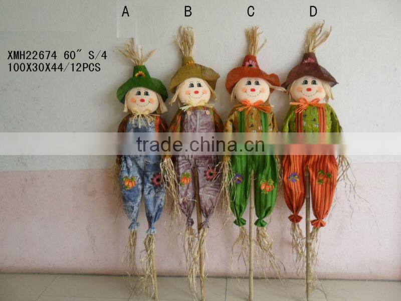 cute scarecrow with stick gift for hollewen