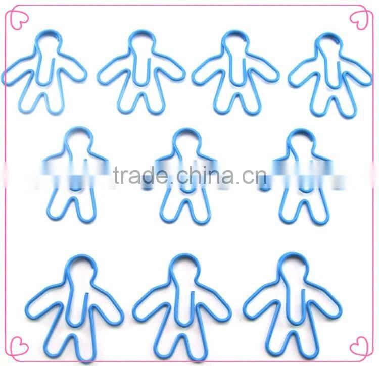 Office stationery human shaped paper clip metal wire clip gifts