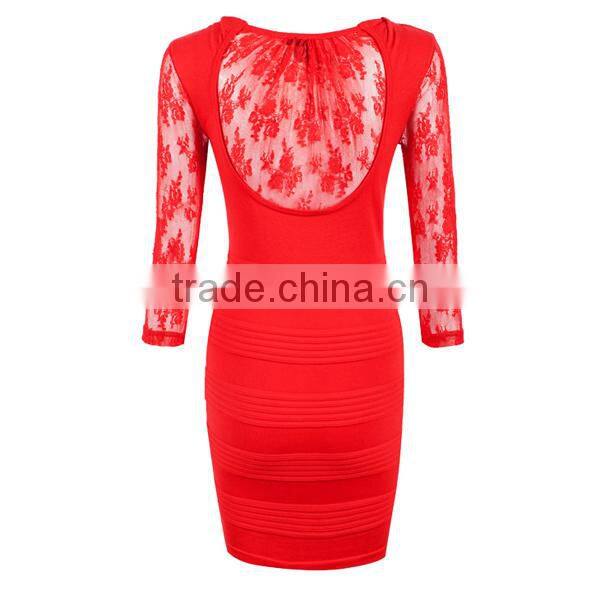 Fashion latest trendy red short tight sexy girls in tight dresses