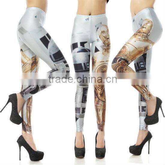 Wholesale leggings/ factory manufacture cut print laggins