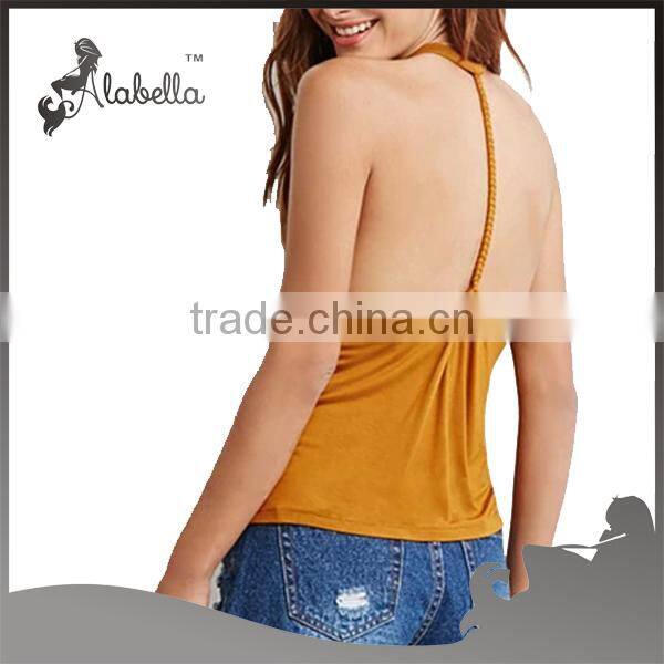 Large armhole tank T strap tank with drop hole