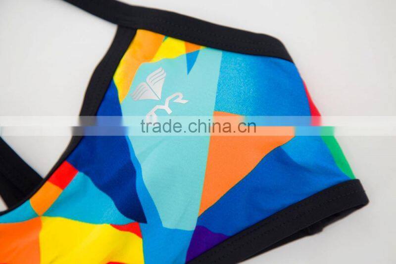 2017 Beach Wear Colorful Kid Swimwear For Sexy Bra