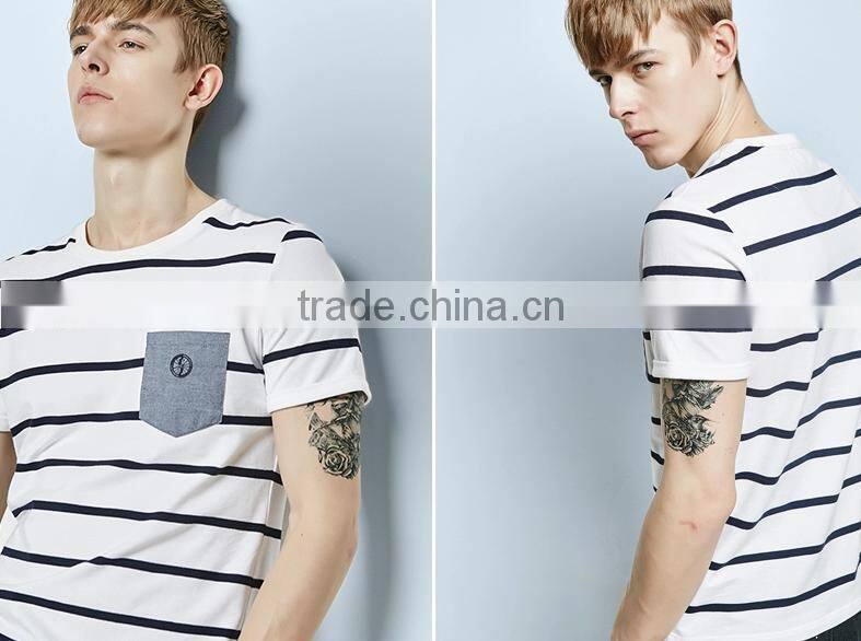 2015 High quality men's t shirt design,custom t shirt printing,pocket t shirt wholesale china