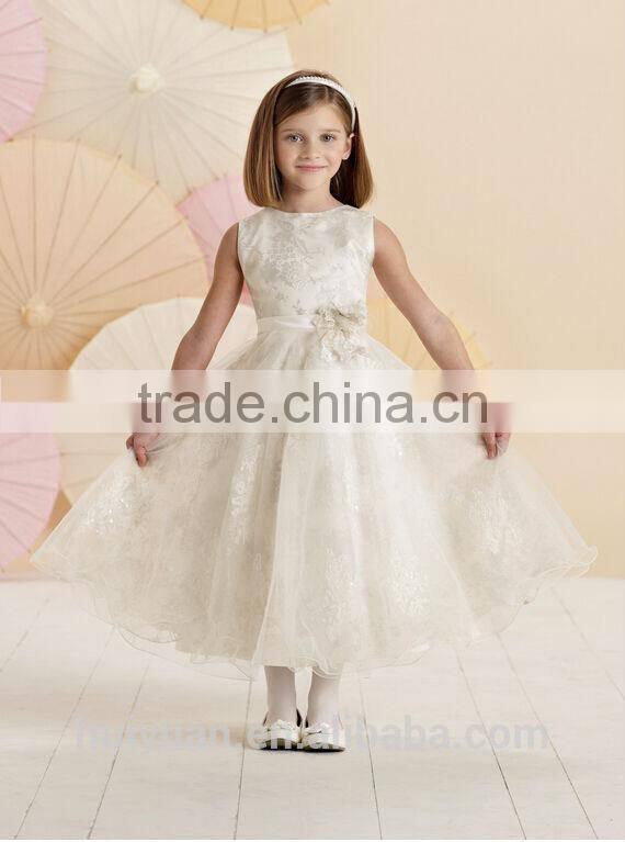 ivory tulle baby girl party western wedding dress for children