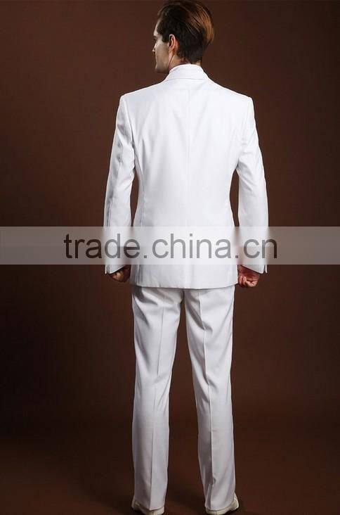 latest white pant coat design men wedding suits pictures