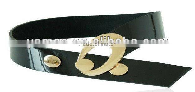 latest fancy lady's shiny pu belt