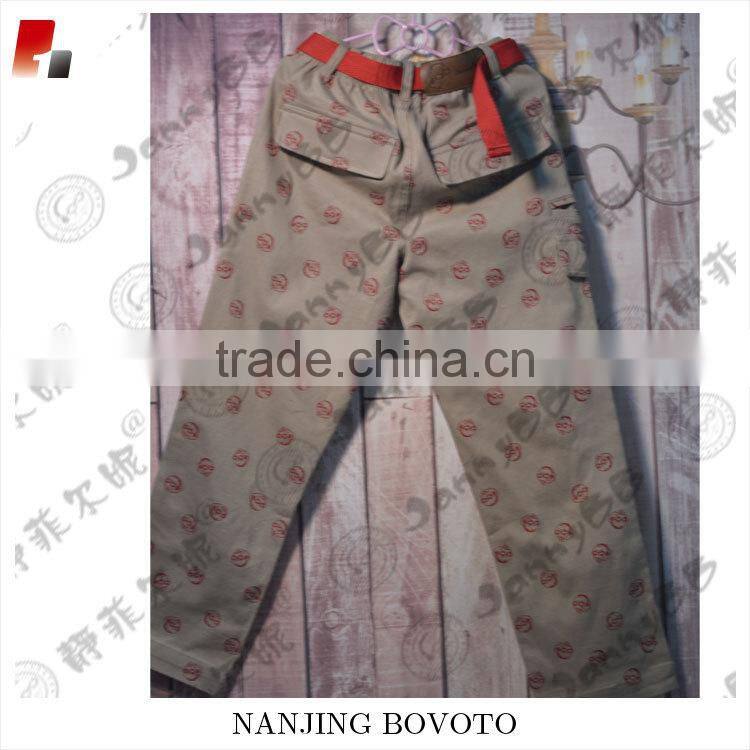 Boys trousers design fashion shorts 100% cotton wholesale kid trouser