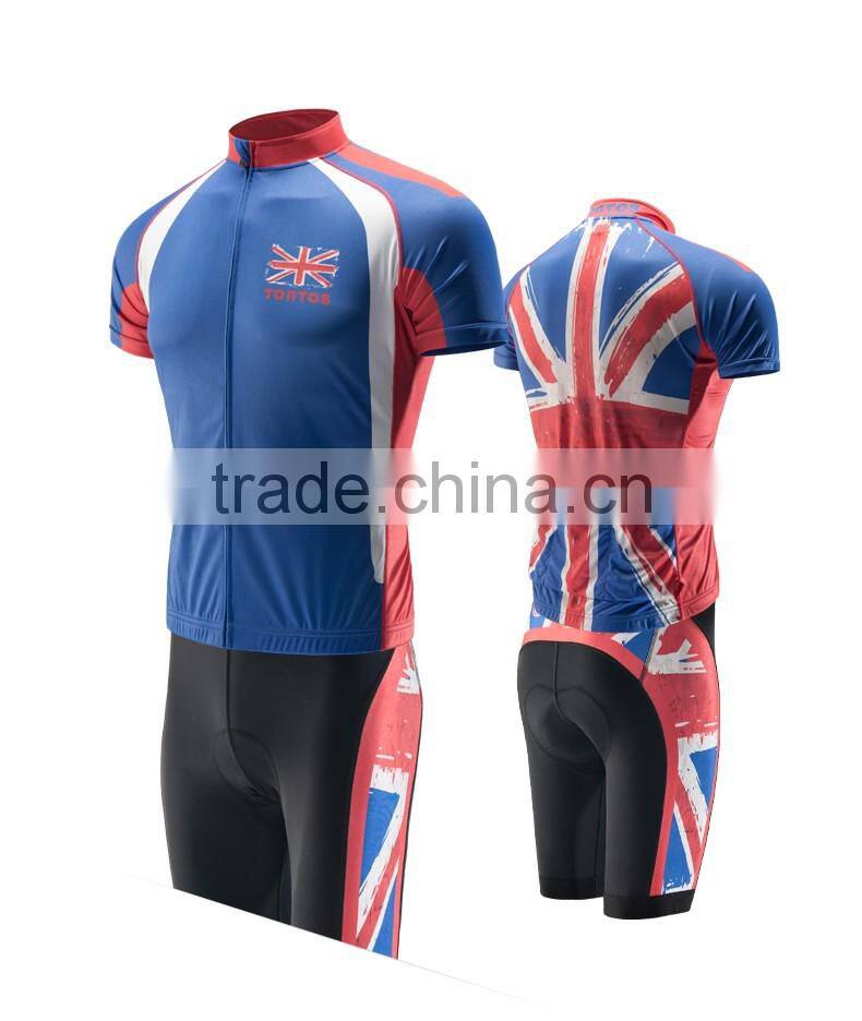 Sublimation custom short sleeves men's cycling sportswear