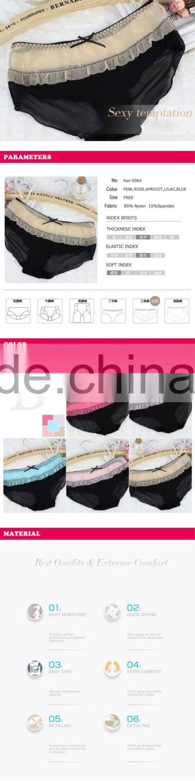 Top quality lady sexy transparent lace panty nylon knickers mature sexy black ladies panties underwear