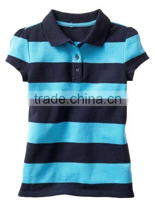 LITTLE GIRLS PLAIN POLO T SHIRT