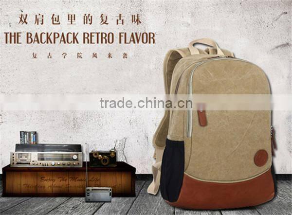 Custom canvas cheap waterproof backpack travelling sport backpack
