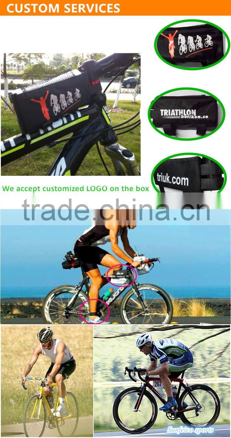 Cycling Bike Bicycle Trame Front Basket Tube Pannier Bag For Smart Cell Phone and Towel - Black Bike Tube Box - Accept Custom