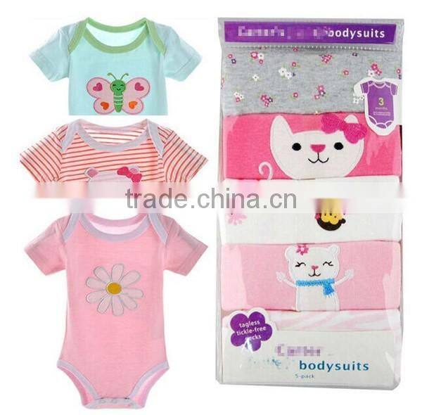5pcs short- sleeve romper sets, Baby Gift Set New Born Gifts Box Set Baby clothing baby girl's Rompers