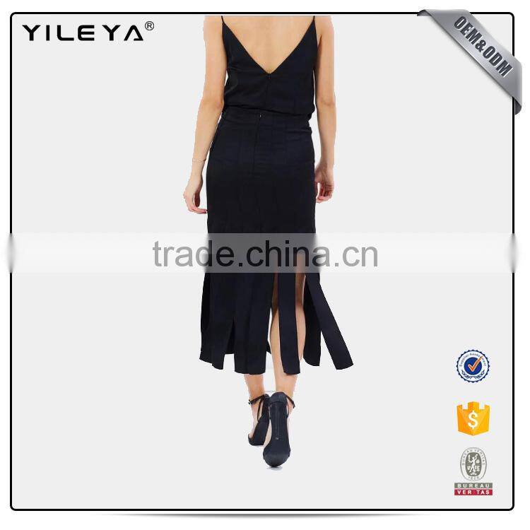 High Slit Maxi Dress Elegant Hollow Out Evening fashion dreese Long Dress