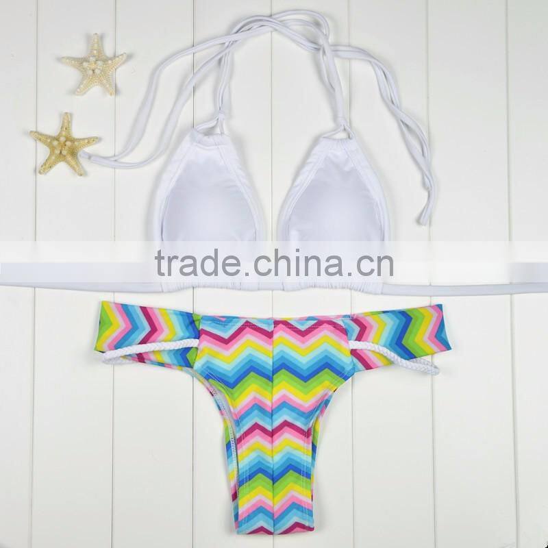 Polyester Bikini different size for choice & padded blue girls swimwear 59377