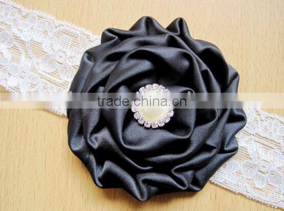 girl lace headband, newborn lace headband