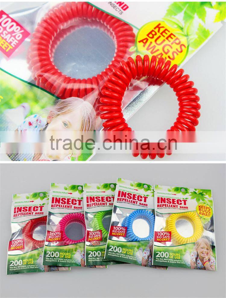 Spring Coil Anti Mosquito Bug Pest Repel Wrist Band Bracelet Insect Repellent