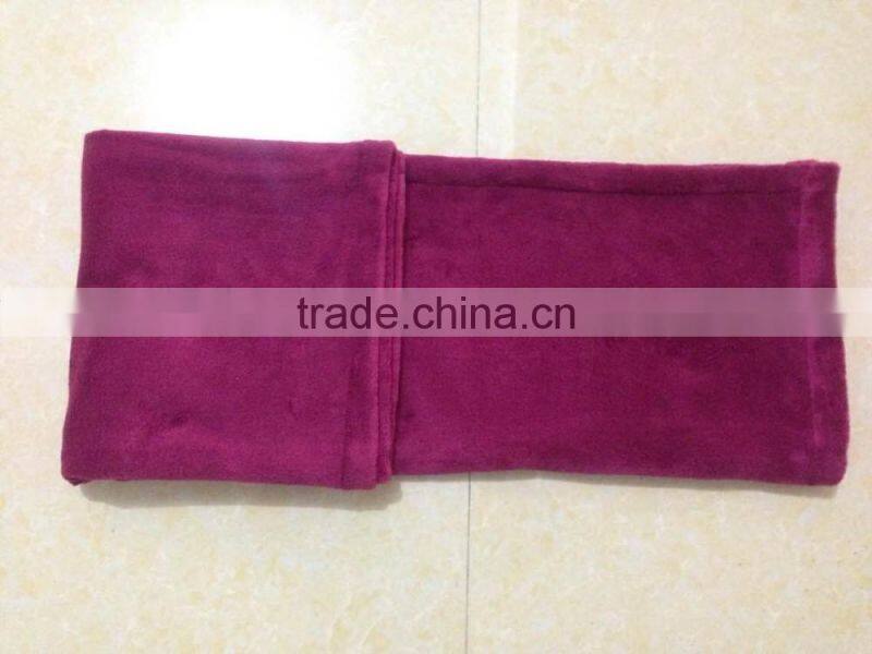 Hot sale solid color polyester coral fleece blanket