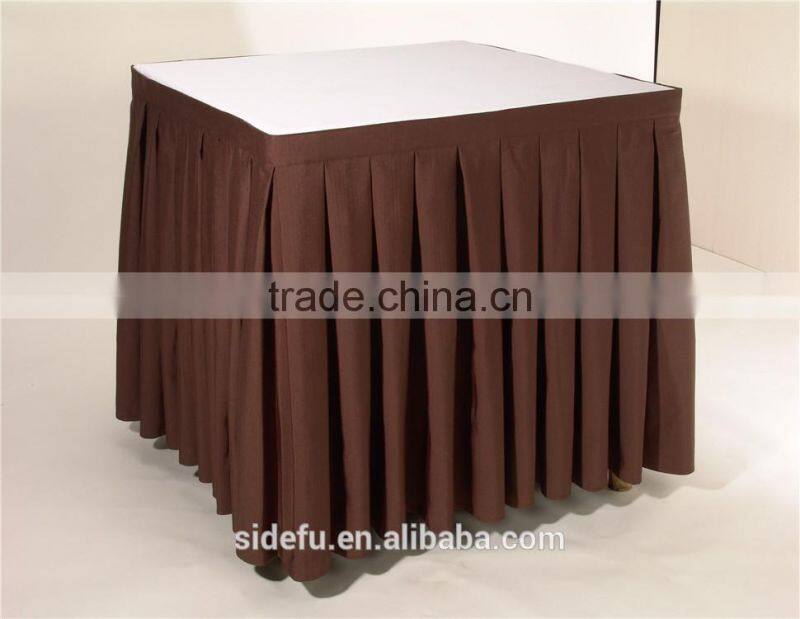 Wholesale Customized Fancy Square Ruffled Table Skirt