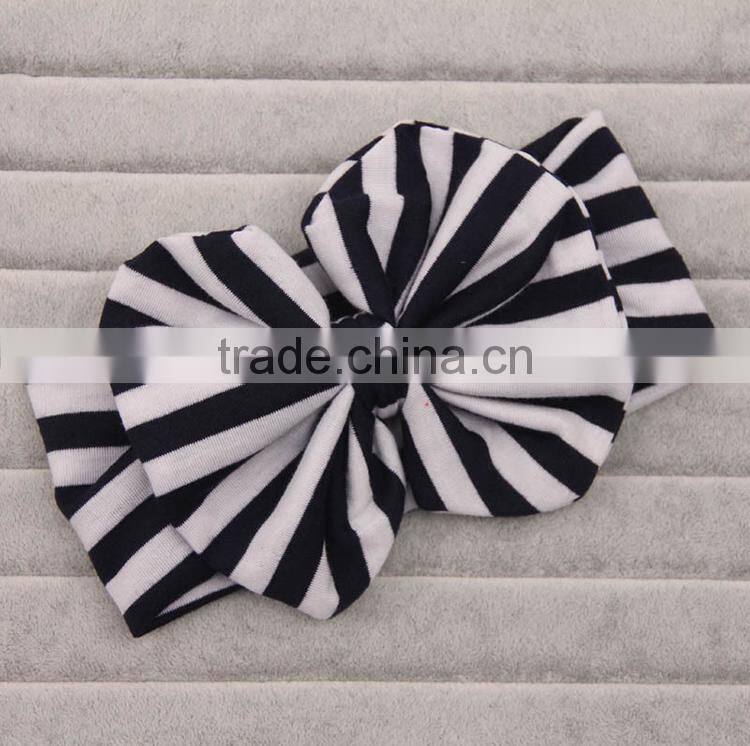 Wholesale top knot turban hair accessories , stripe baby girl headband M5062411