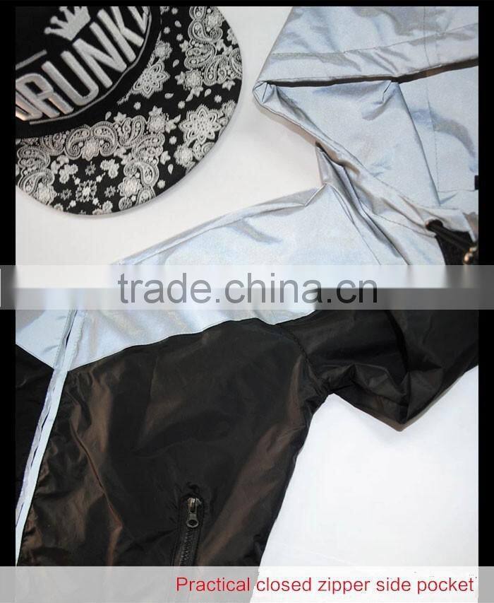 2016 Reflective Plus size women Waterproof Windcheater