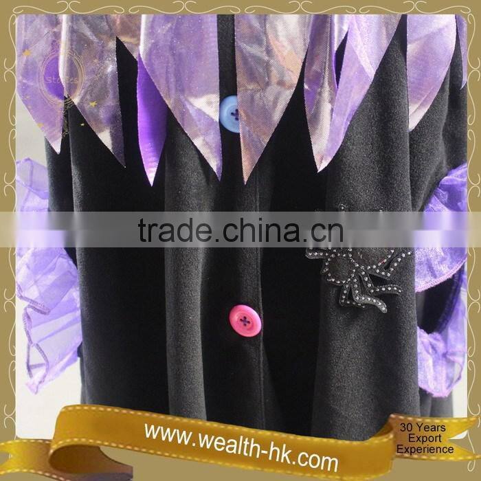 Sparkle Spider Girls Party Halloween Witch Cape
