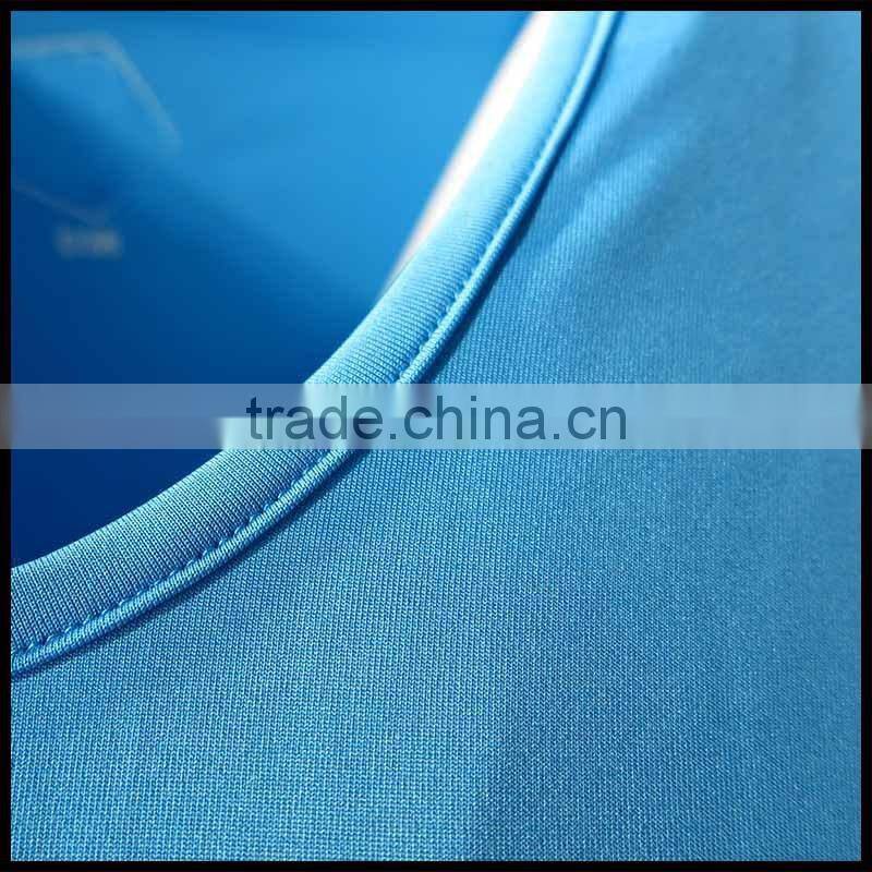 T092-1589B 95% Polyester 7%Elastane Sport Training T Shirt Blank Quick Dry T shirts Athletic