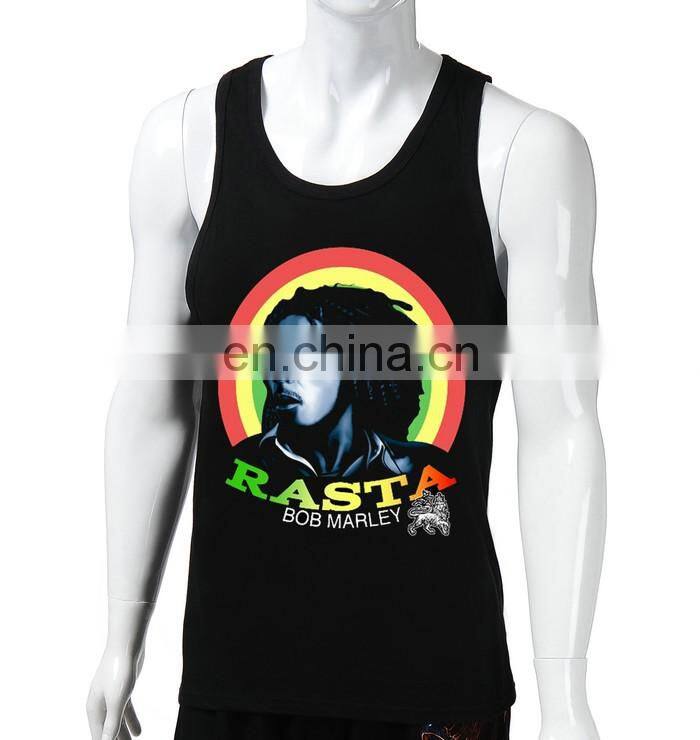 BOB MARLEY custom gym singlets,gym singlets for men