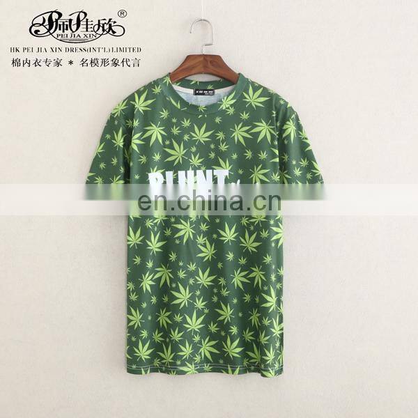 Peijiaxin Latest Design Crew Neck Full 3D Printed T shirt for Man