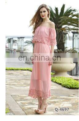 Wholesale China Supplier OEM Service Lady Denim Off The Shoulder Top