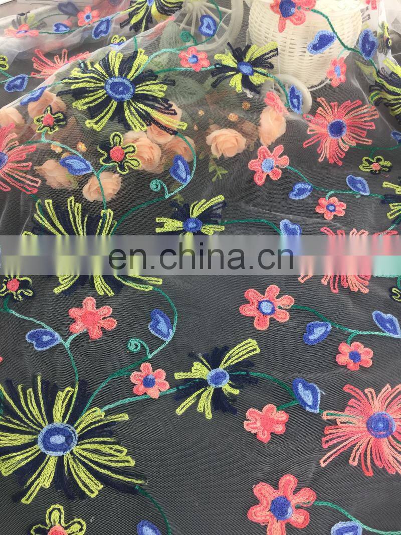 Eco-Friendly Customerized Color lace fabric