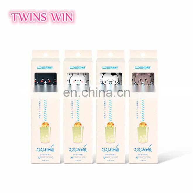 2018 Hot Selling children stationery custom logo cartoon cute plastic gel pens most cheap multi color ink pen popular at Korea