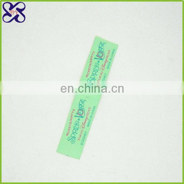 Care instruction label silk screen printing clothing labels