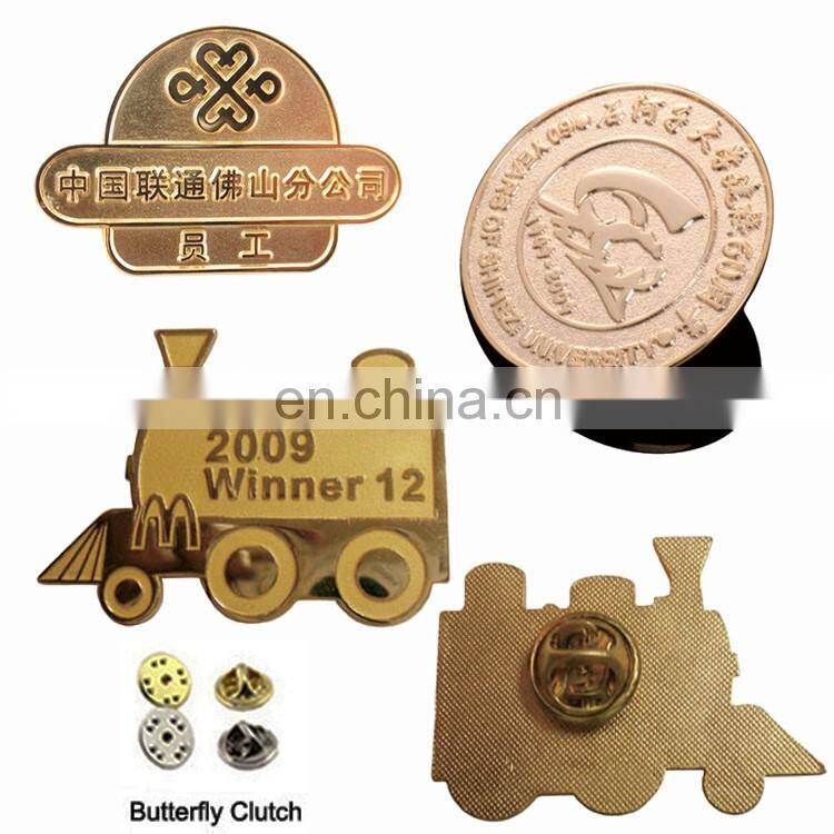 Personalized custom acrylic zinc alloy plating united nations metal logo pin badge