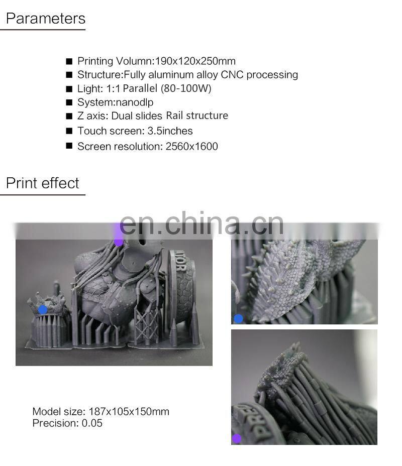 Best Price Manufacturer 8.9inch 2K LCD Panel Desktop SLA Resin 3D Printer for 405NM Liquid Photopolymer Resin