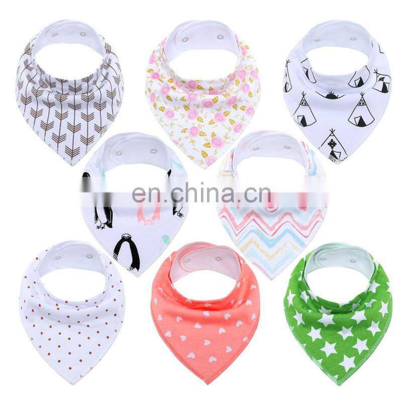 Pink Newborn 8 PackCotton baby Organic burp cloths cotton baby bandana bibs