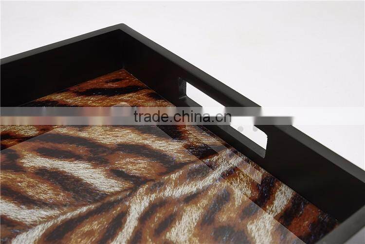 Best Selling Logo Printed Promotional Glass Serve Tray