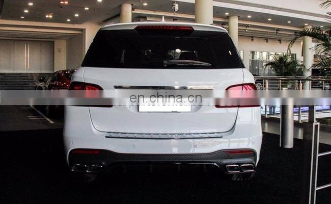 GLE63 diffuser for GLE Class W166 SUV to GLE63 style diffuser with exhaust tips