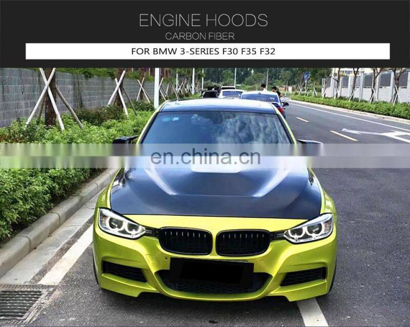Carbon Fiber Auto engine hoods for BMW 3-Series F30 F35 F32