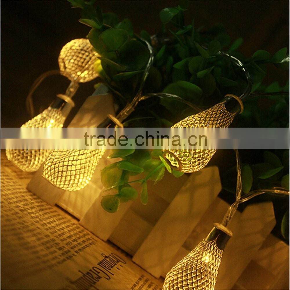LED Fairy Lights Golden Mesh Teardrop Christmas String Lights Ideal for Wedding, Christmas, Patio, Lawn, Path Party String light