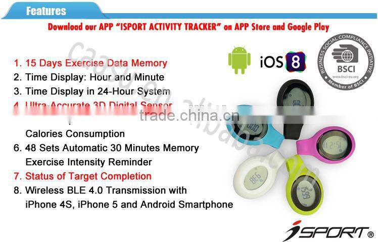 Bluetooth High Tech Three Dimension silicone bracelet with pedometer