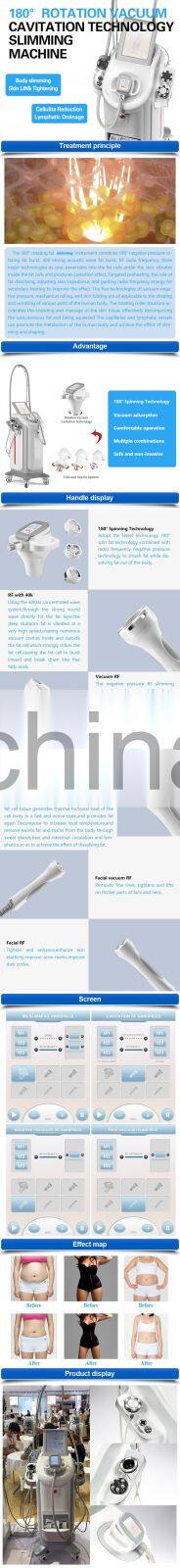 OEM 180 spanning technology 5MHZ 40Khz Cavitation Slimming Fat Reduction Machine