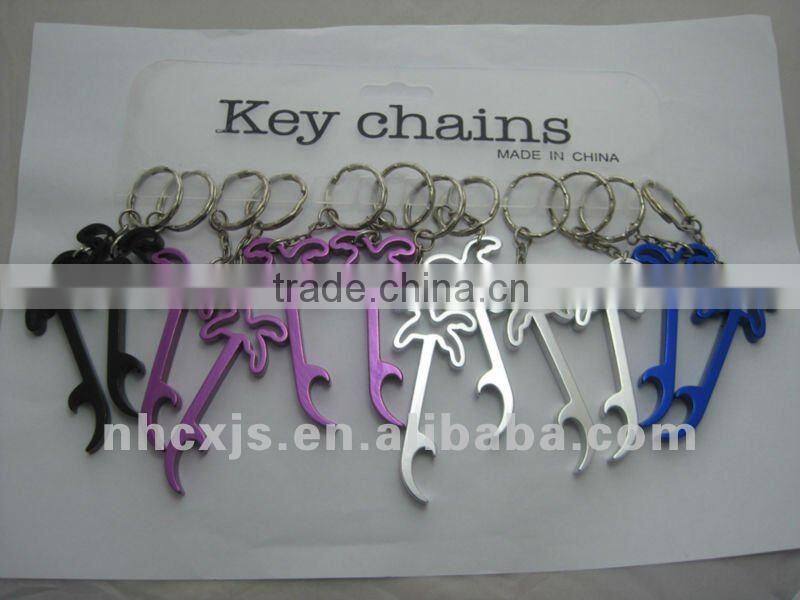 Promotional metal bottle opener keychain