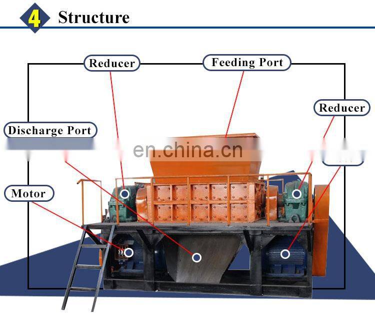 Best Selling New Double Shaft Shredder Plastic Metal Tire Recycling Shredder Machine for Pakistan