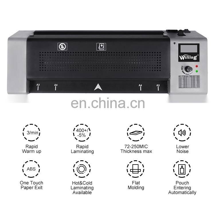 High Quality Label Paper Passport Document Lamin A3 A4 Thermal Hot&Cold Press Automatic Electric Laminator