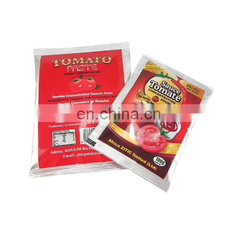 100g custom printing aluminum foil tomato sauce automatic machine roll film packaging film