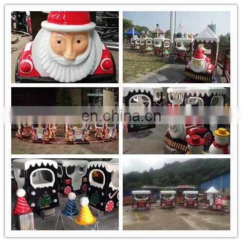 Outdoor electric ride on train with tracks christmas village train on sale