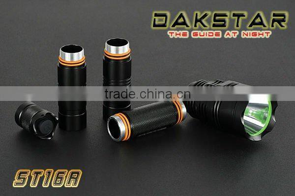DAKSTAR ST16A 1010LM CREE XML T6 18650 High power Aluminum Police Emergency Rechargeable Camping LED Tactical Light