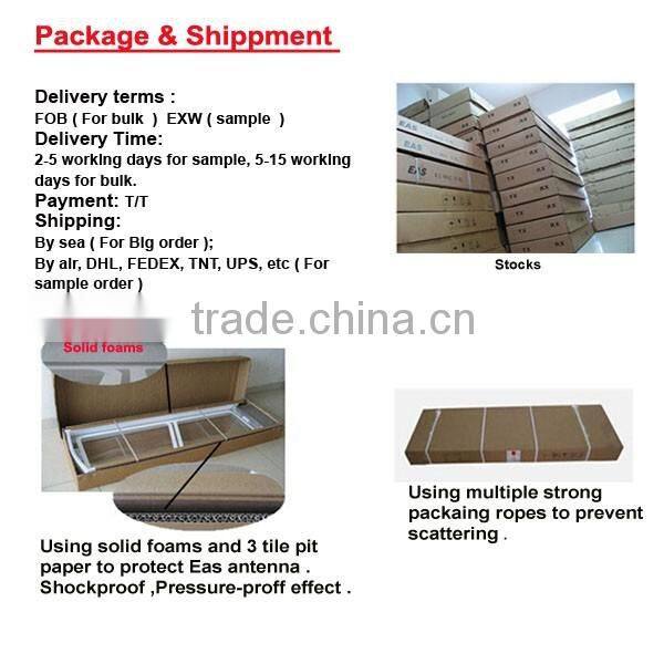 China 58KHZ OEM supermarket/clothing shop MONO Acrylic antenna eas AM system