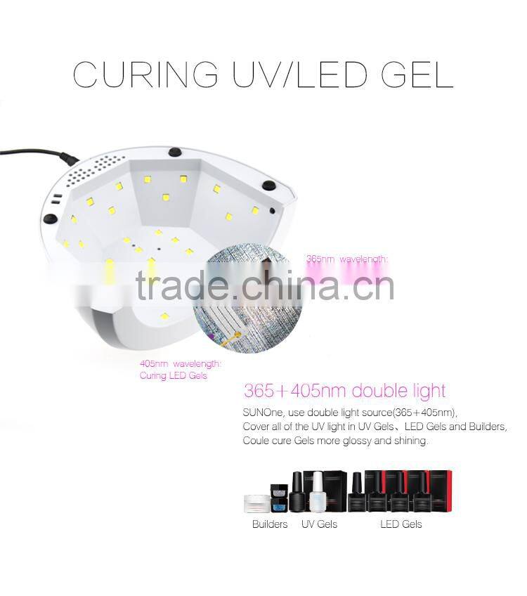 Patent Technology Infrared sensors Sun-Light 48W power nail art dryer uv led lamp with 50000hs logn life warranty
